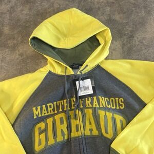Marithe Francois Girbaud Hoodie XL Gray Full Zip Baggy y2k Hip Hop Streetwear
